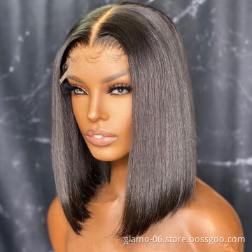 Deep Wave Bob Wigs Human Hair 13x4 Lace Frontal Human Hair Wigs Lace Front Virgin Hair Vendor Wig